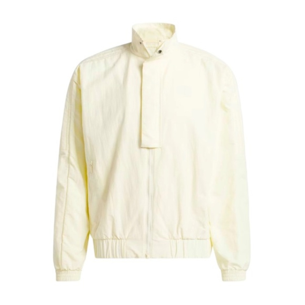 Adidas Harden Quilted Basketball Jacket Full Zip Top Buttons Off White Size 2XL
